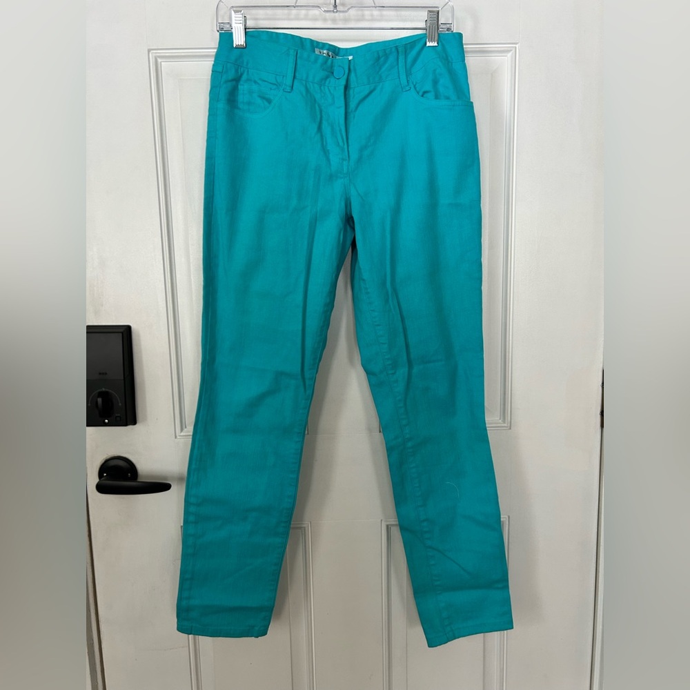 TRINA TURK Women’s Teal Straight-Leg Pants